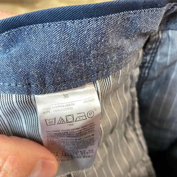 Banana Republic Aiden Short Mens 30 Navy Blue Flat Front Chino - Picture 6 of 7